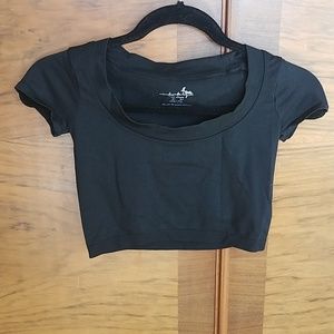NWOT Free People XS/S Black Crop Top